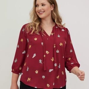 Torrid Disney cat blouse top size 5 (5XL) excellent condition